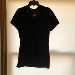 Black polo shirt